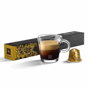 Упаковка капсул Nespresso Original Ispirazione Venezia с чашкой эспрессо и капсулой