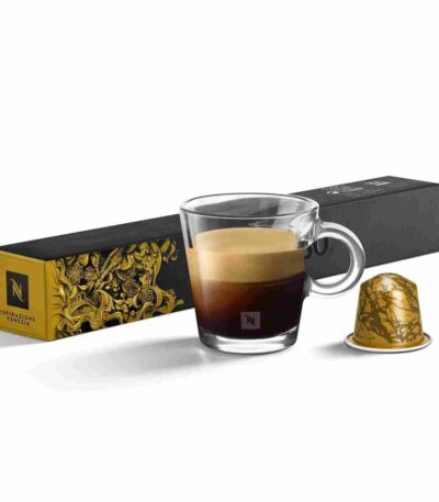 Упаковка капсул Nespresso Original Ispirazione Venezia с чашкой эспрессо и капсулой